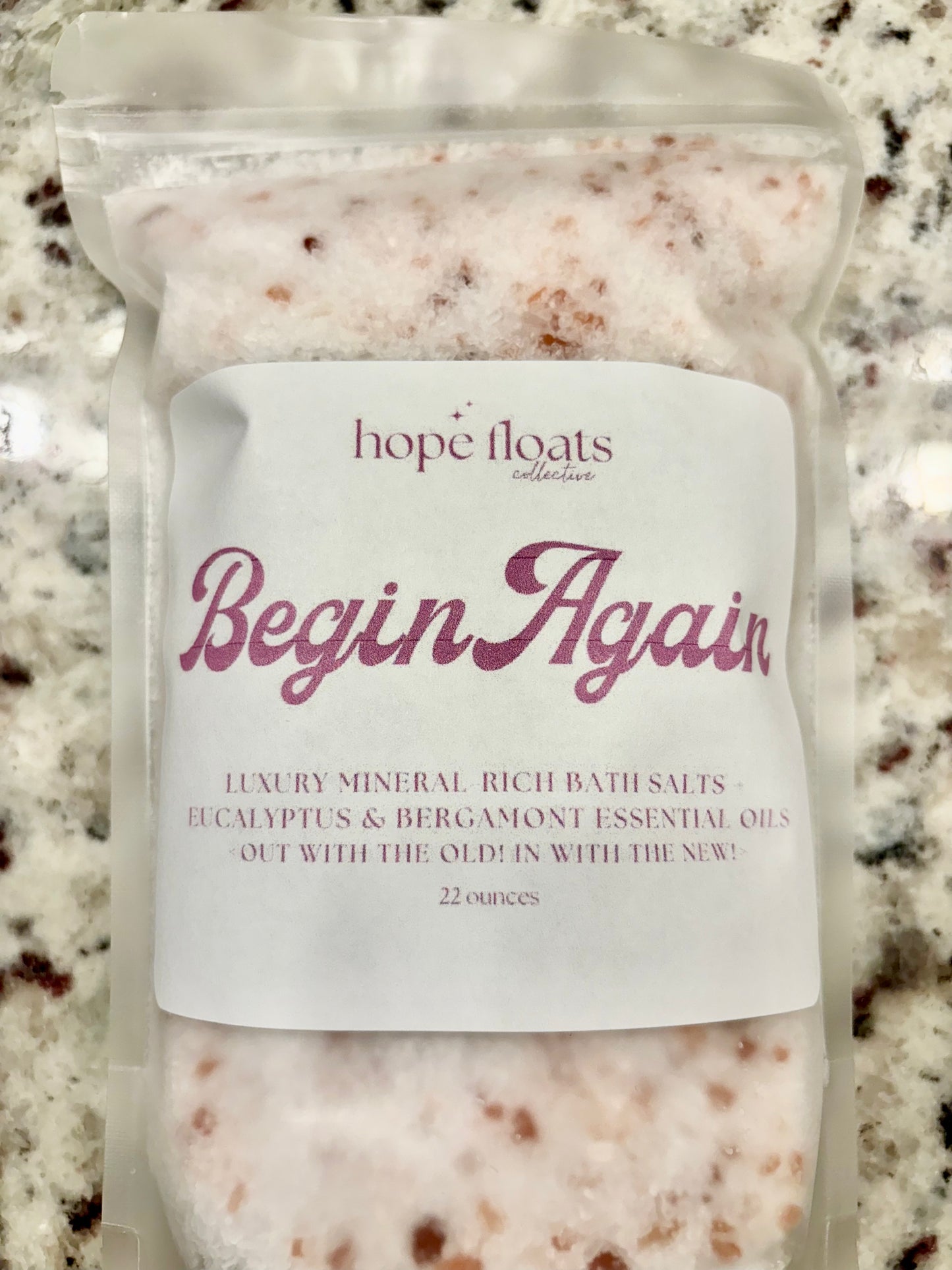 Begin Again- 22oz Luxury Mineral-Rich Bath Salts